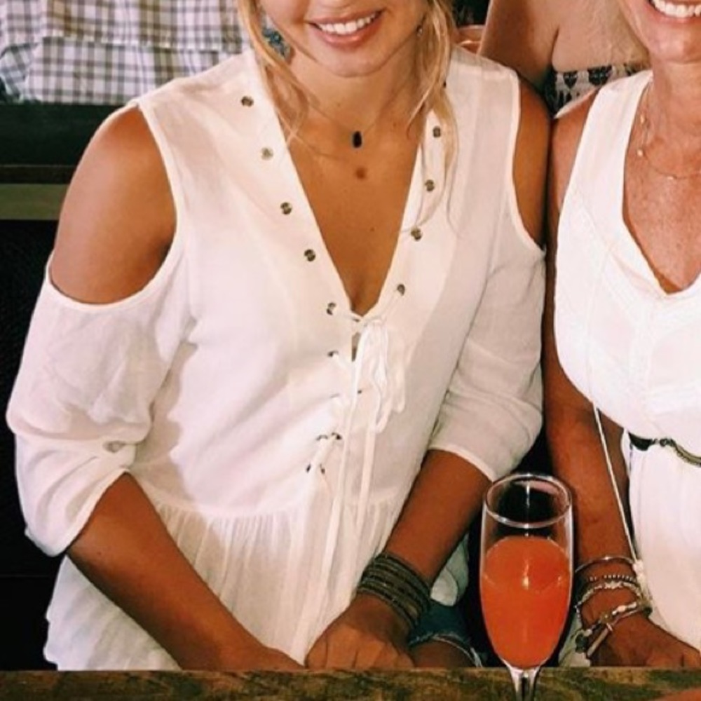 Flowy Cutout Shoulder Top